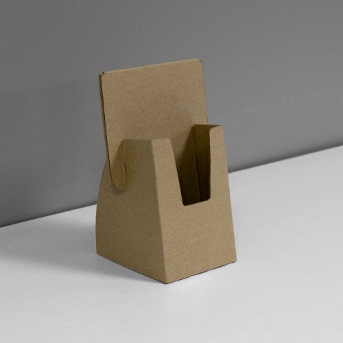 Small Cardboard counter display for business cards or small pamphlets - kraft
