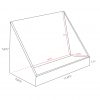 Angled Cardboard counter display - dimensions