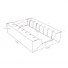 Cardboard Tray 83 for voucher cards with 7 slots - dimensions - Corrugated