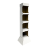 Square Cardboard floor display with 4 shelves - white