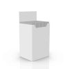 Présentoir de plancher en carton, dump bin (benne), avec en-tête - visuel 3d avec produits