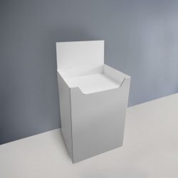 5188 - FLOOR DISPLAY Cardboard Floor display- dump bin with header - white