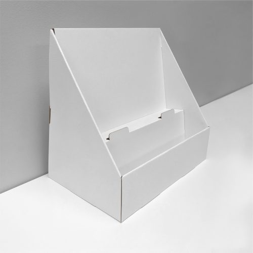 Cardboard display with 1 step and optional header - photo